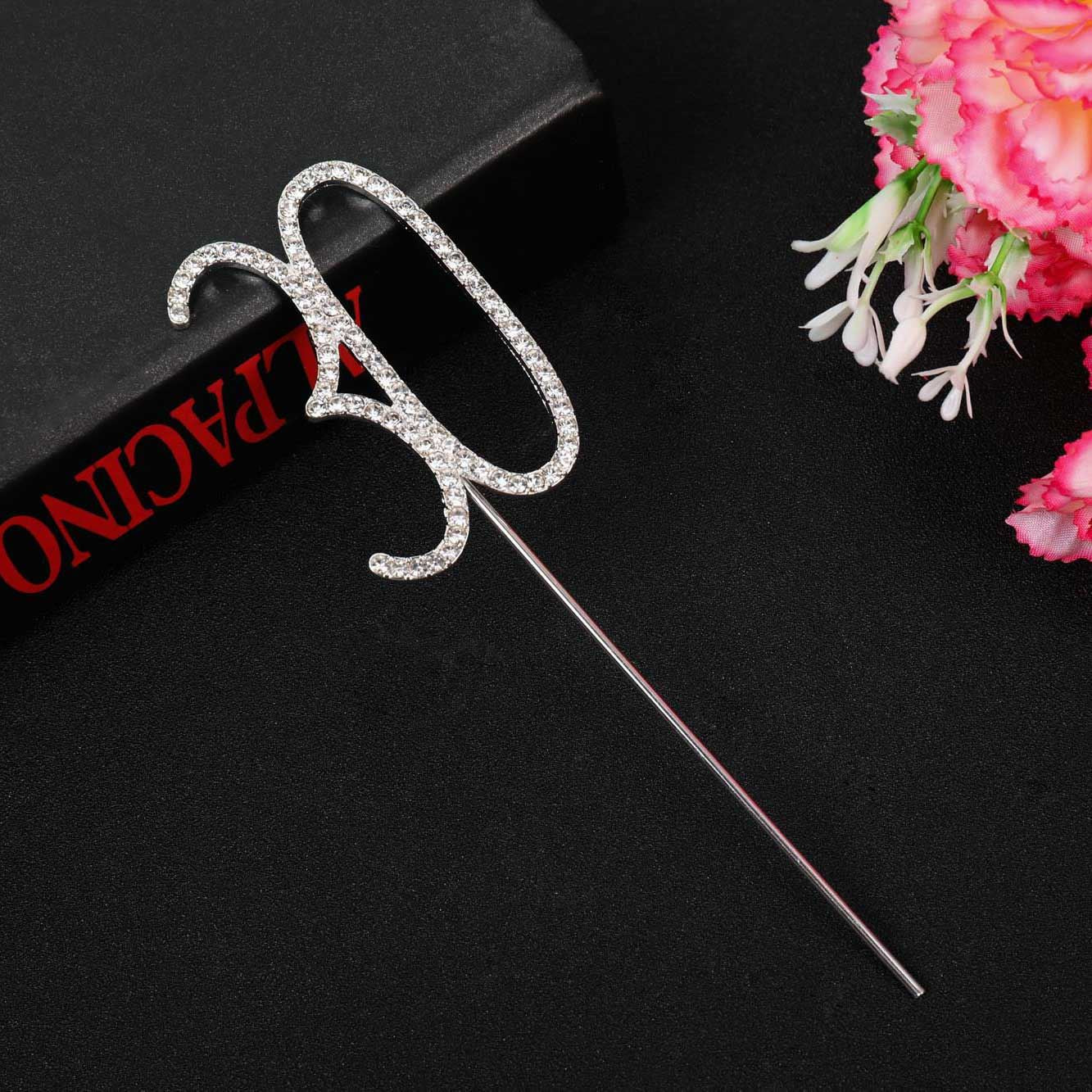 Premium Metal Diamante Number Cake Toppers