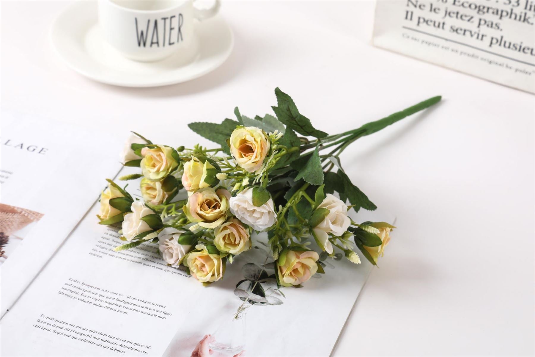 Bunch of 15 Small Rose Flowers