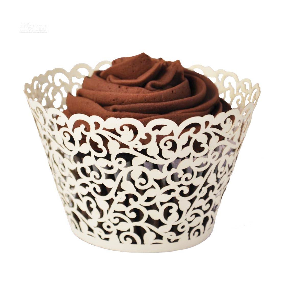 Laser Cut Lace Effect Cupcake Wraps
