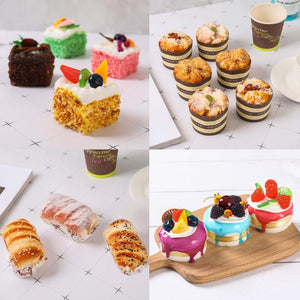 Set of 6 Real Touch Premium Artificial Cakes