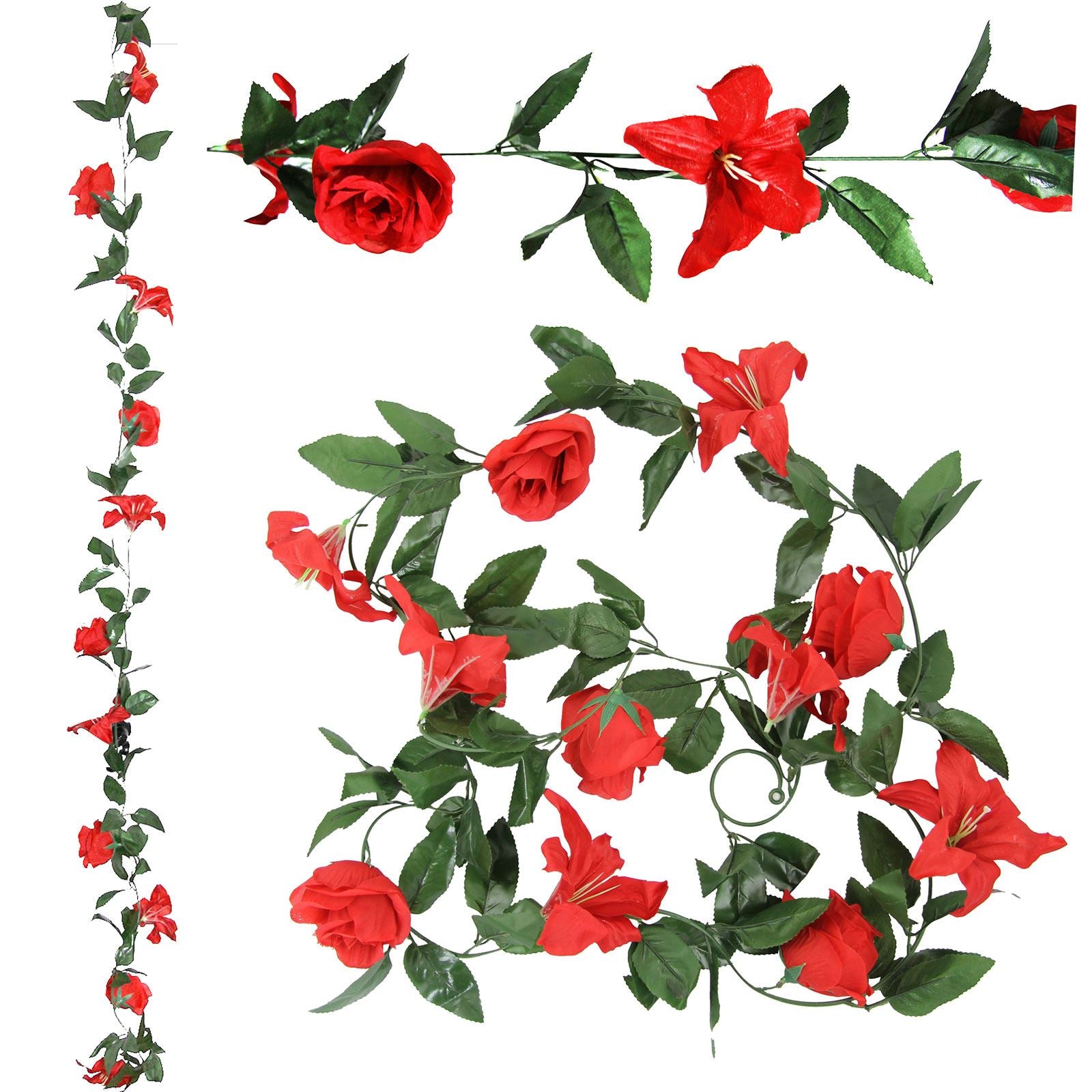 Rose and Lily Flower Garland