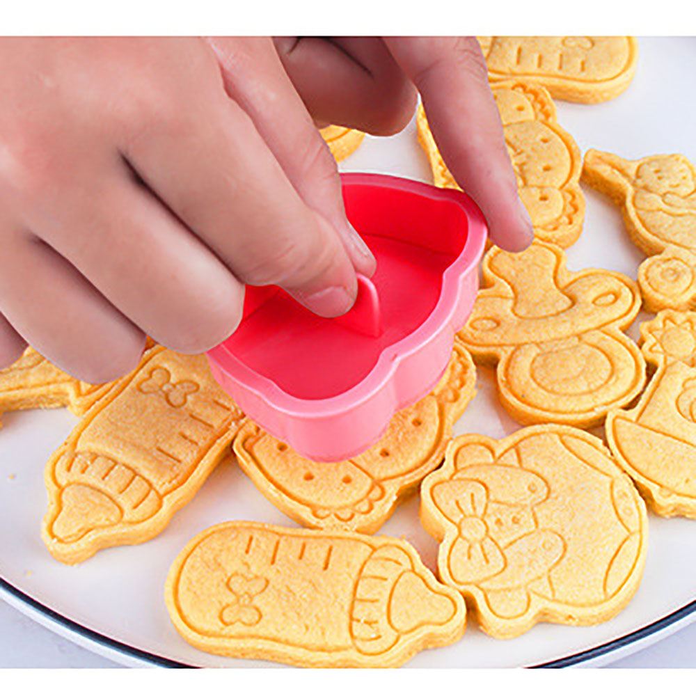 Set of 8 Premium Embossing Cookie Cutters