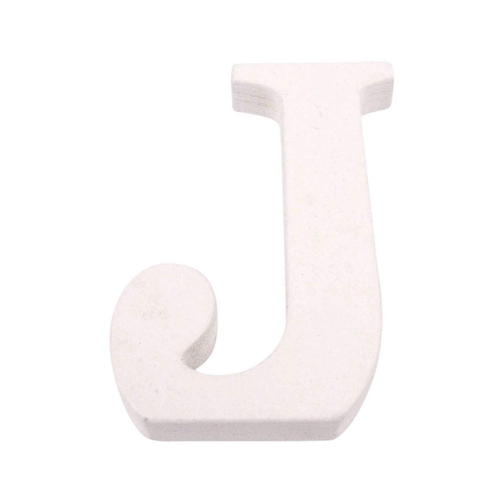 8cm White Painted Wooden Numbers and Alphabets
