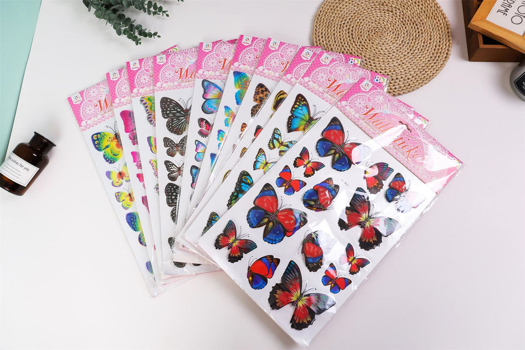 6x Packs Giant 3D Fluttering Butterfly Stickers