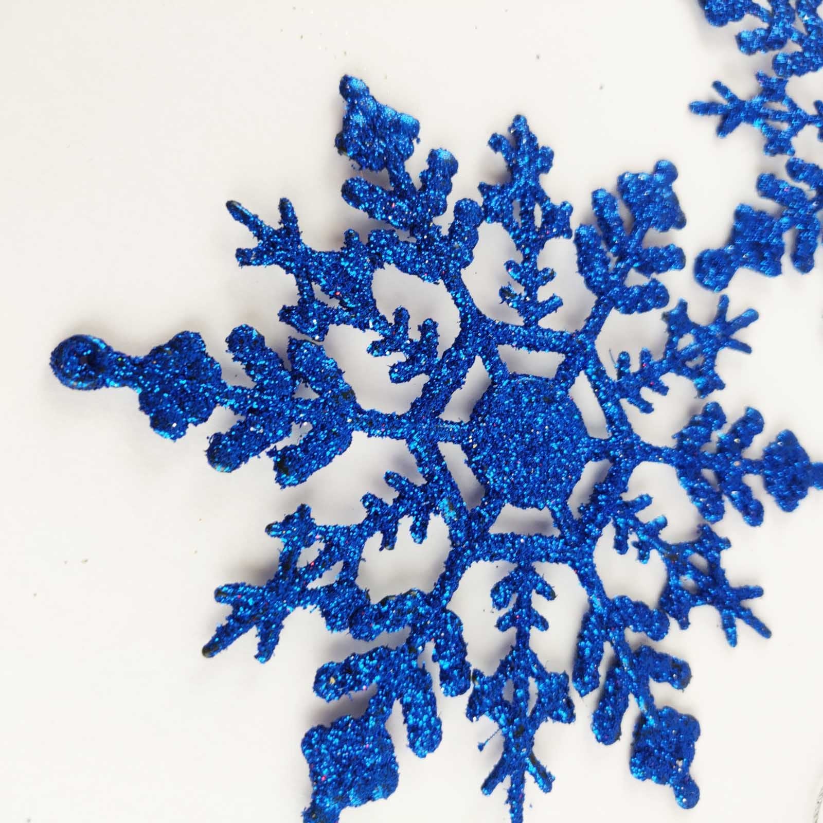 Heavy Glittered Large Snowflakes