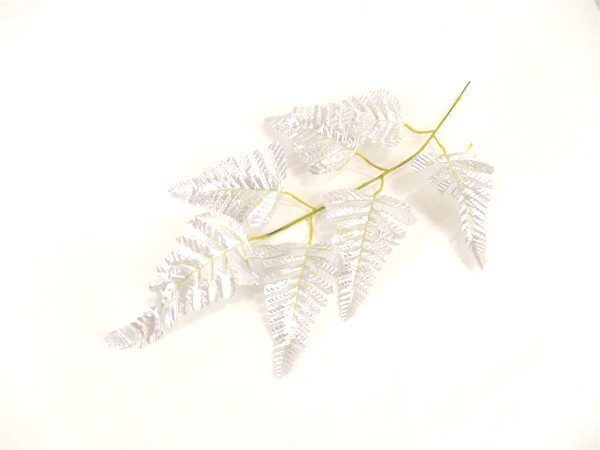 Metallic Fern Leaves Spray