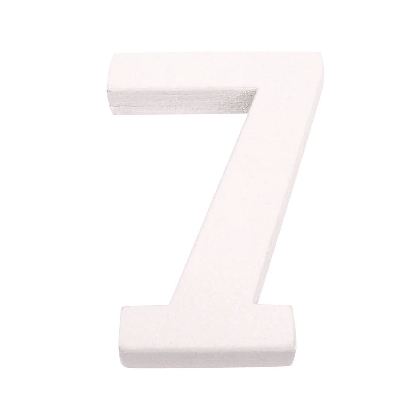 8cm White Painted Wooden Numbers and Alphabets