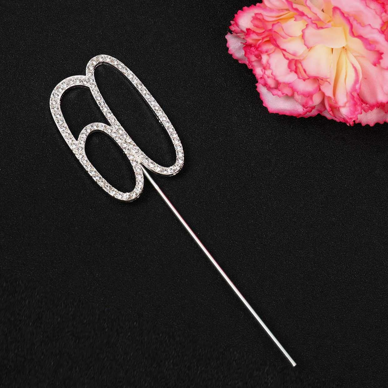 Premium Metal Diamante Number Cake Toppers