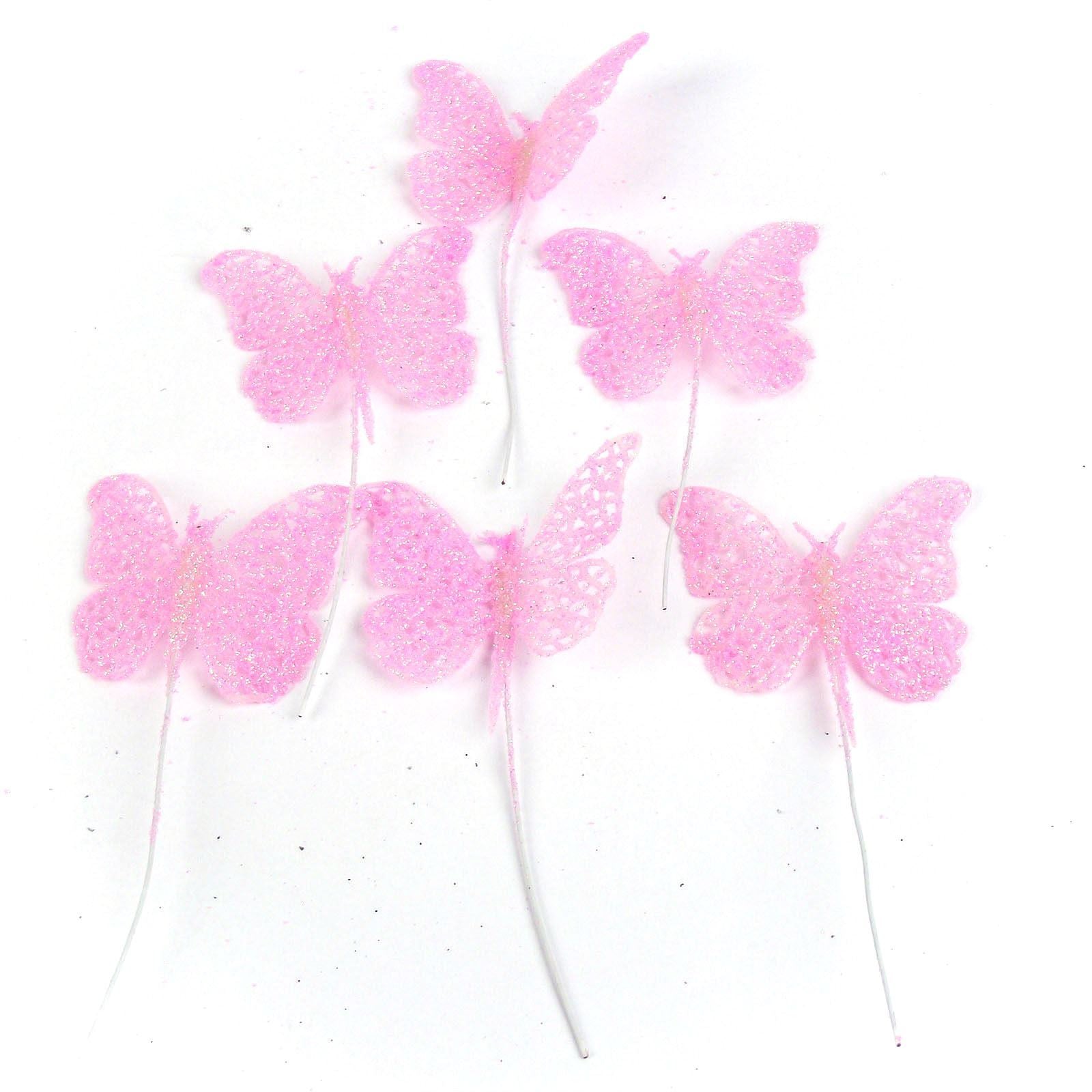 Full Glittered Butterfly Picks