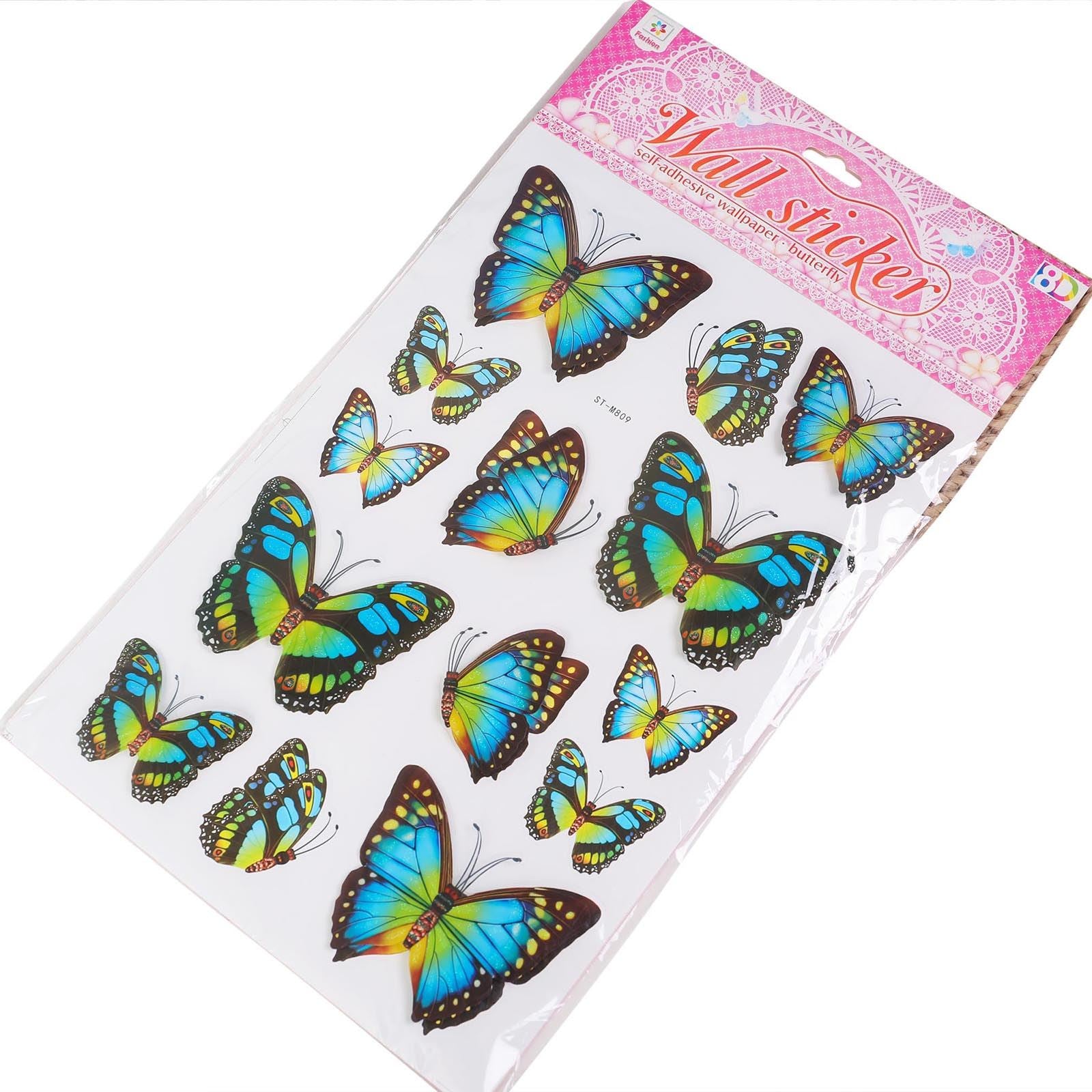 Large 3D Fluttering Butterfly Stickers