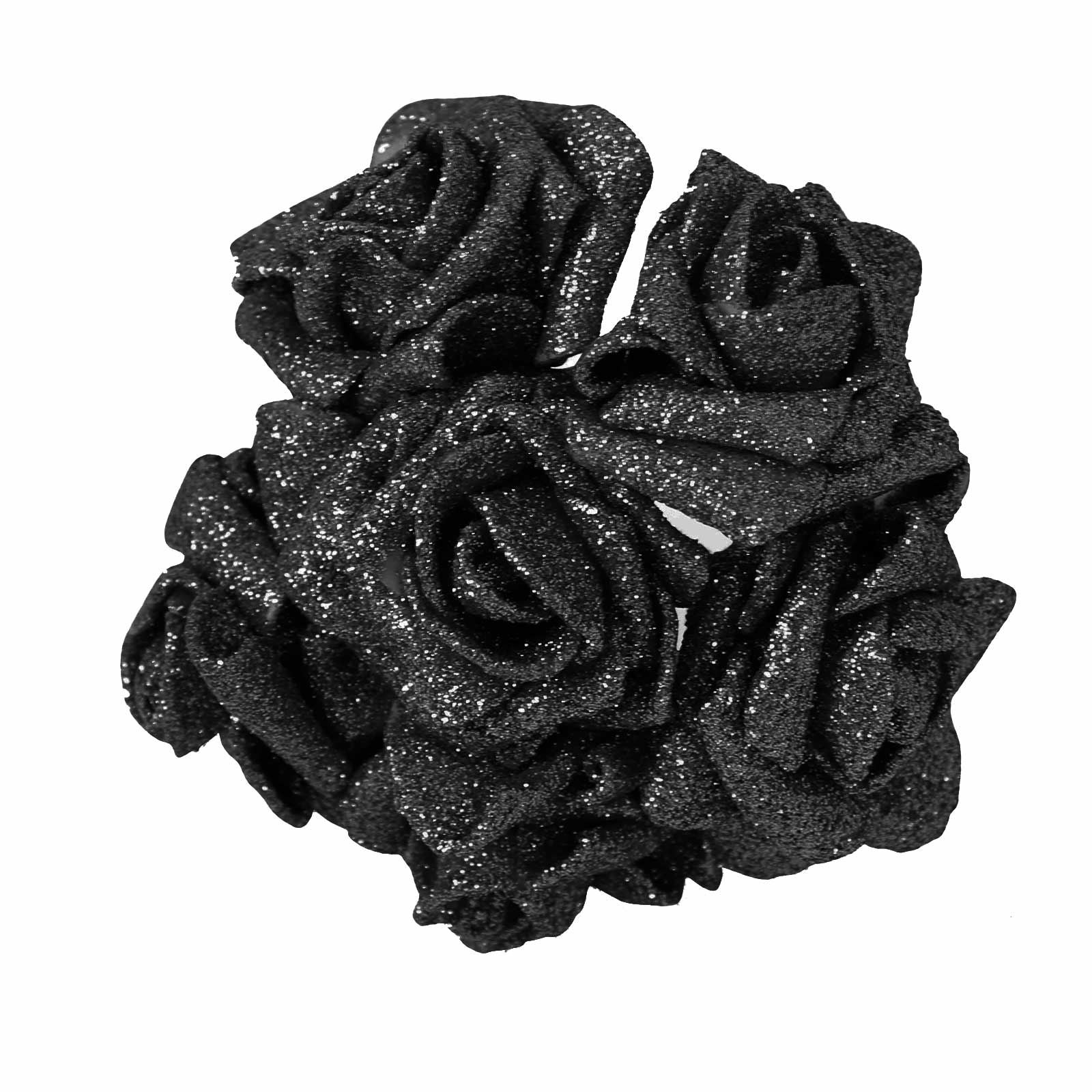 36x Full Glittered Foam Roses