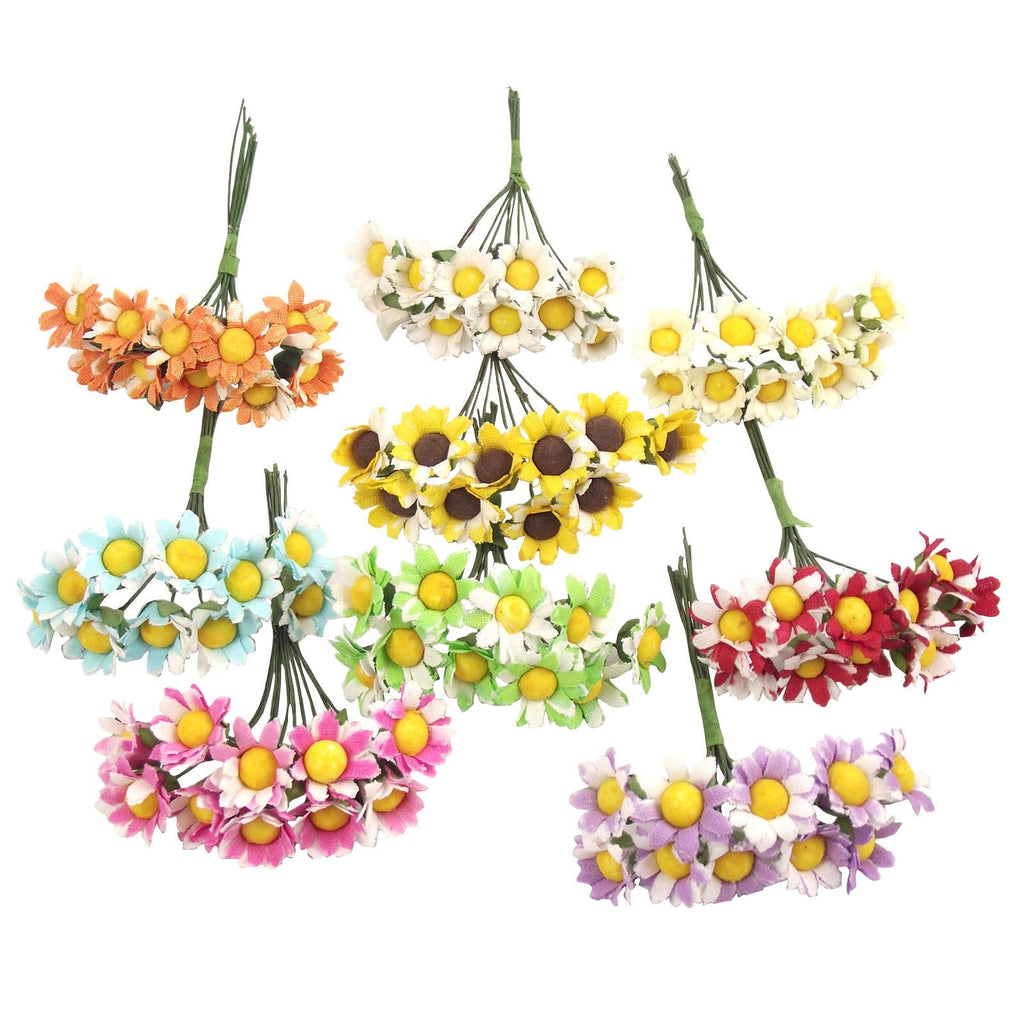 10x Mini Daisy Flower Bunch