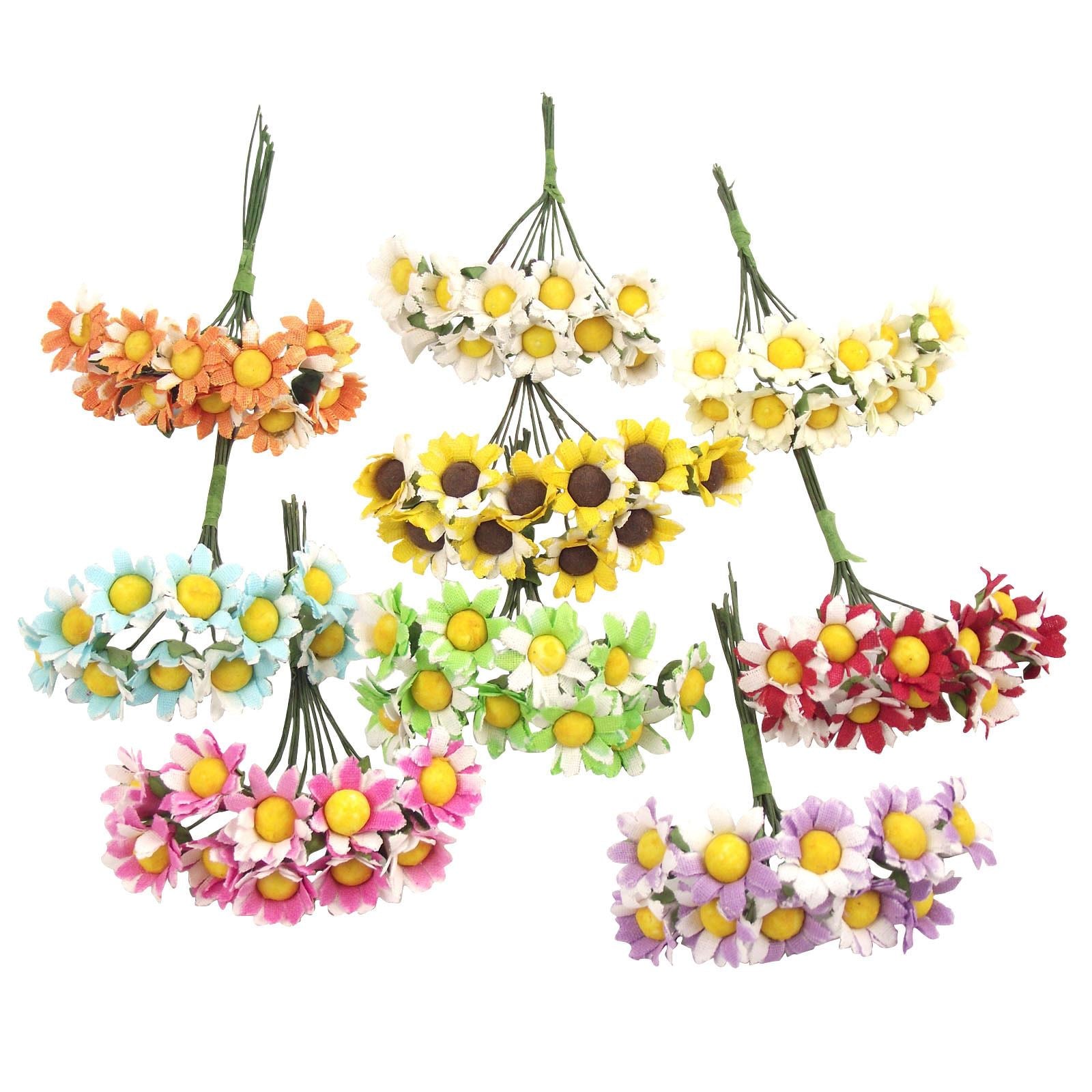 10x Mini Daisy Flower Bunch