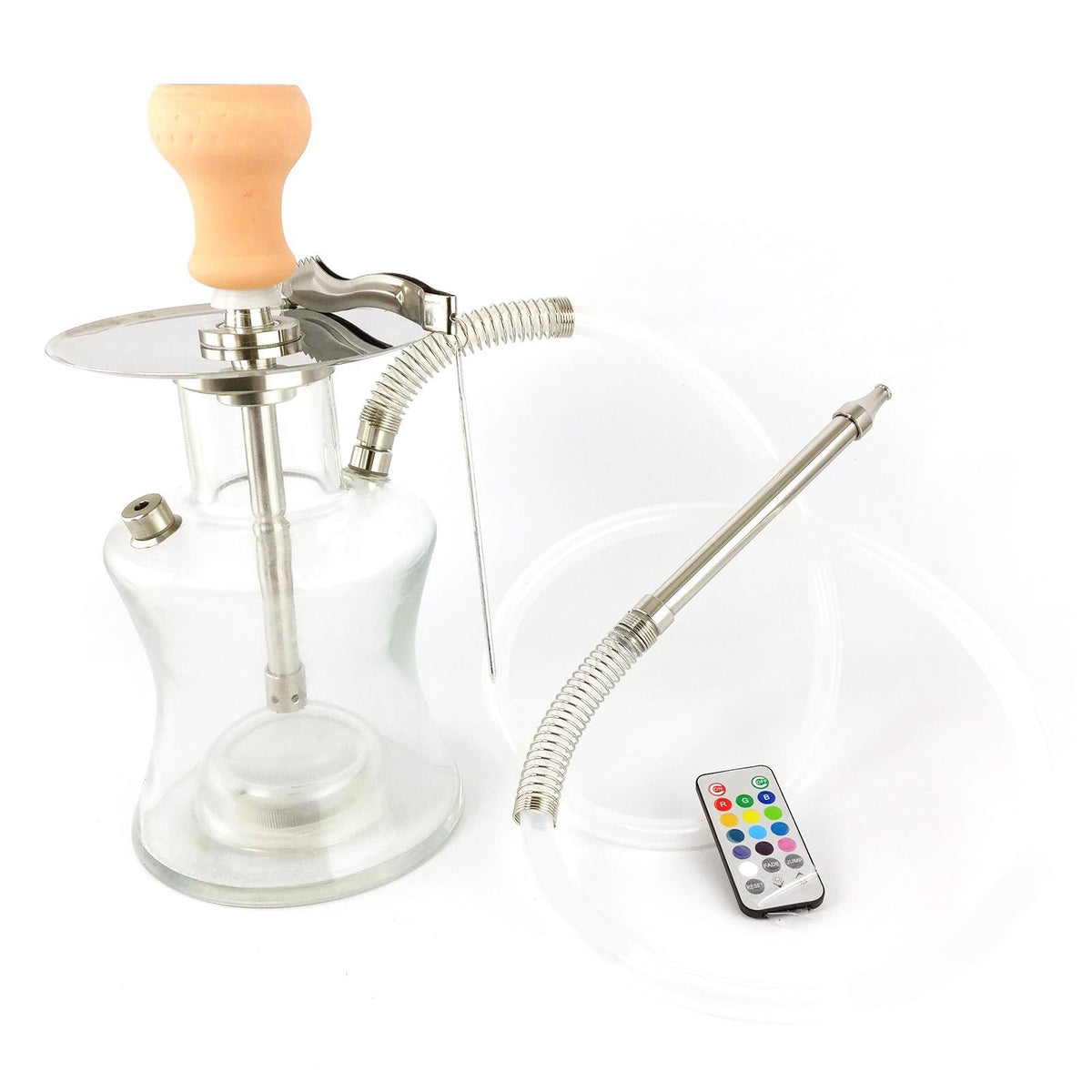 Deluxe All Glass and Stainless Hookah - Premium Oduman - Petallica