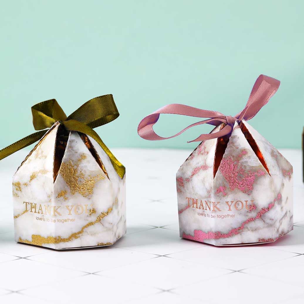 Deluxe Foil Stamped Hexagonal Favours