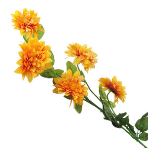 5 Head Glitter Spiky Chrysanthemum Spray