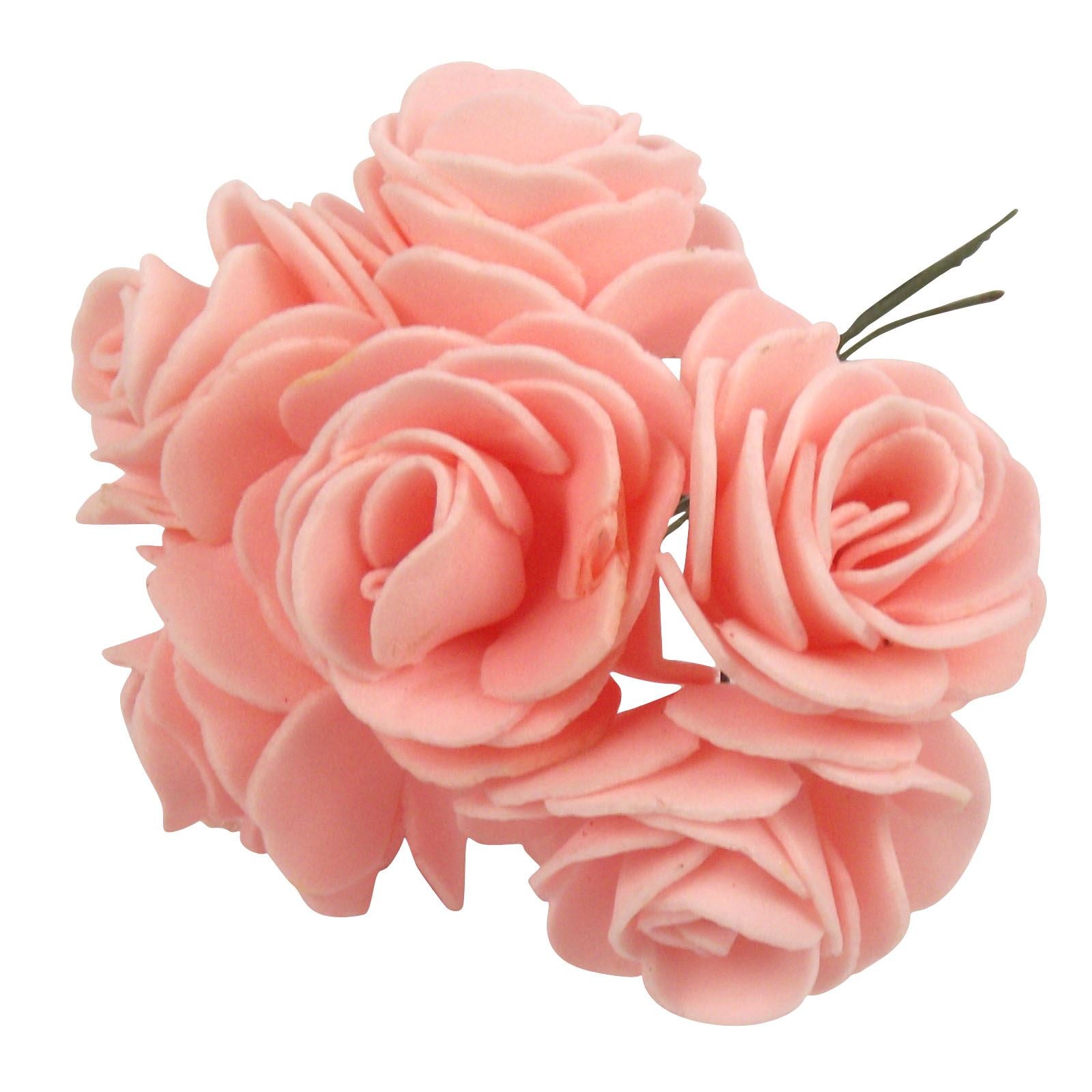 2x Bunches 4cm Small Foam Open Roses