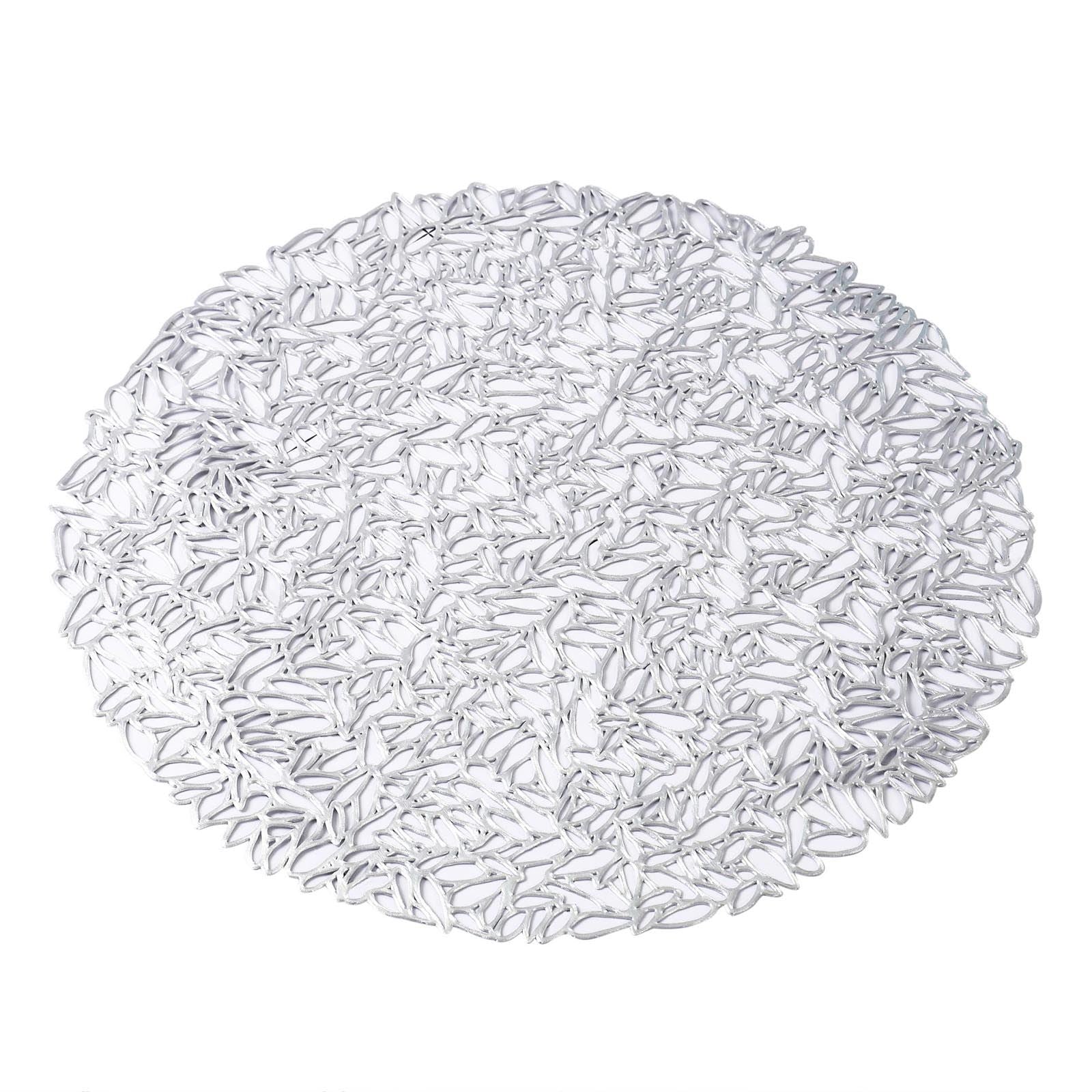 Pair of Wipeable Rubber Metallic Doilies