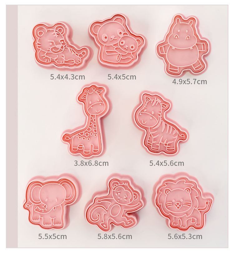 Set of 8 Premium Embossing Cookie Cutters