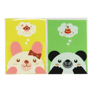 Gusset Panda and Bunny Print Bags