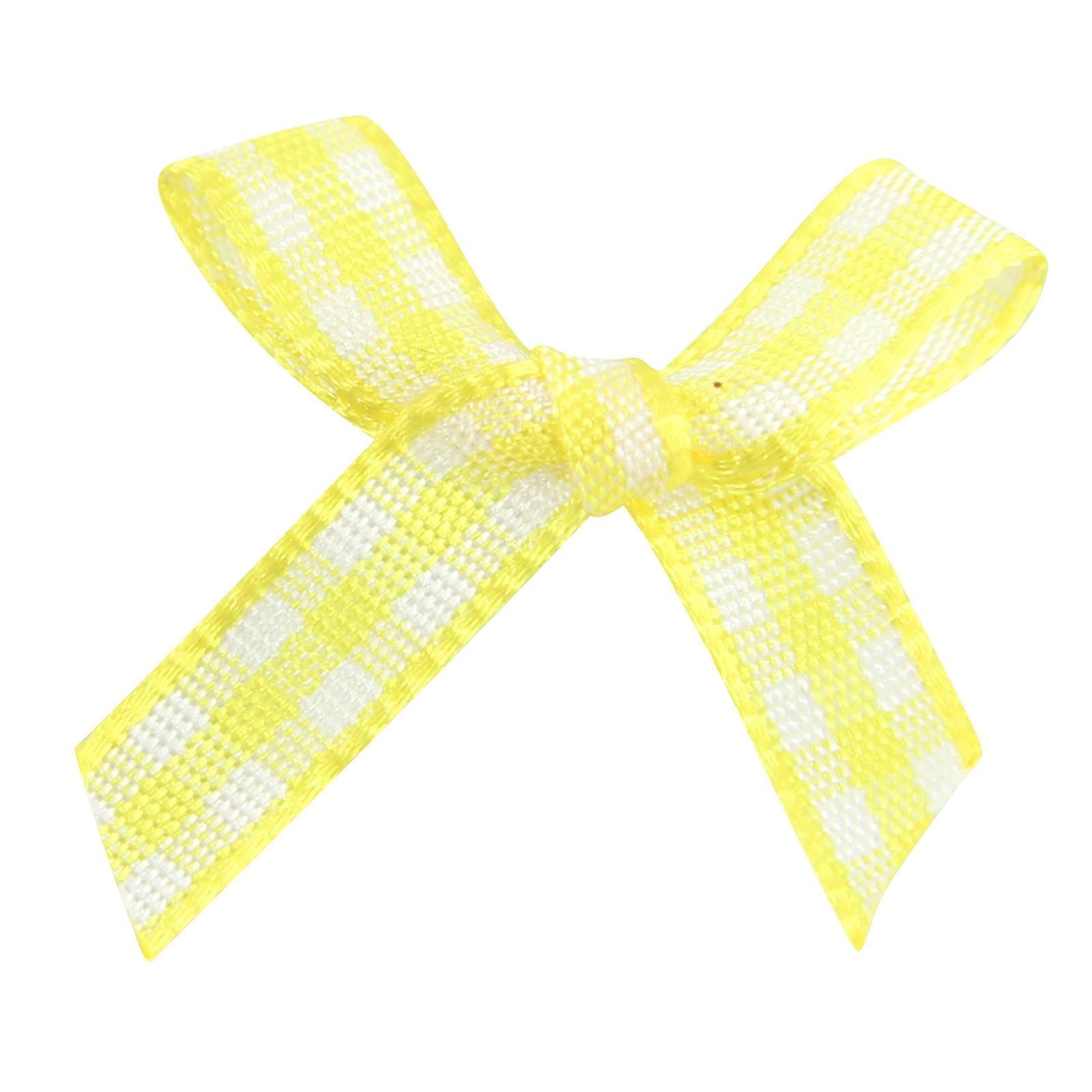 Gingham Grosgrain Ribbon Bows