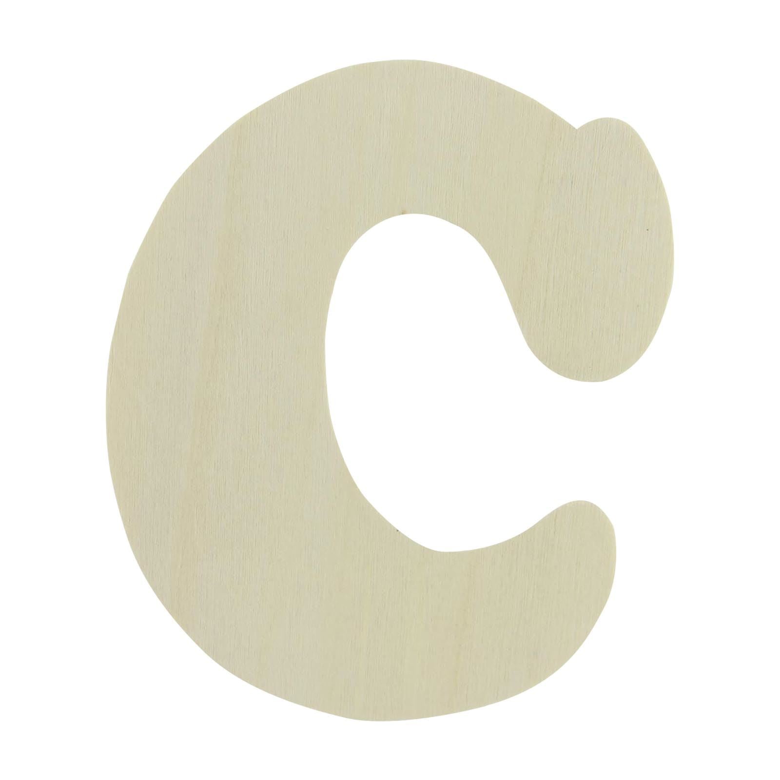 Large Natural Wood Flat Alphabets