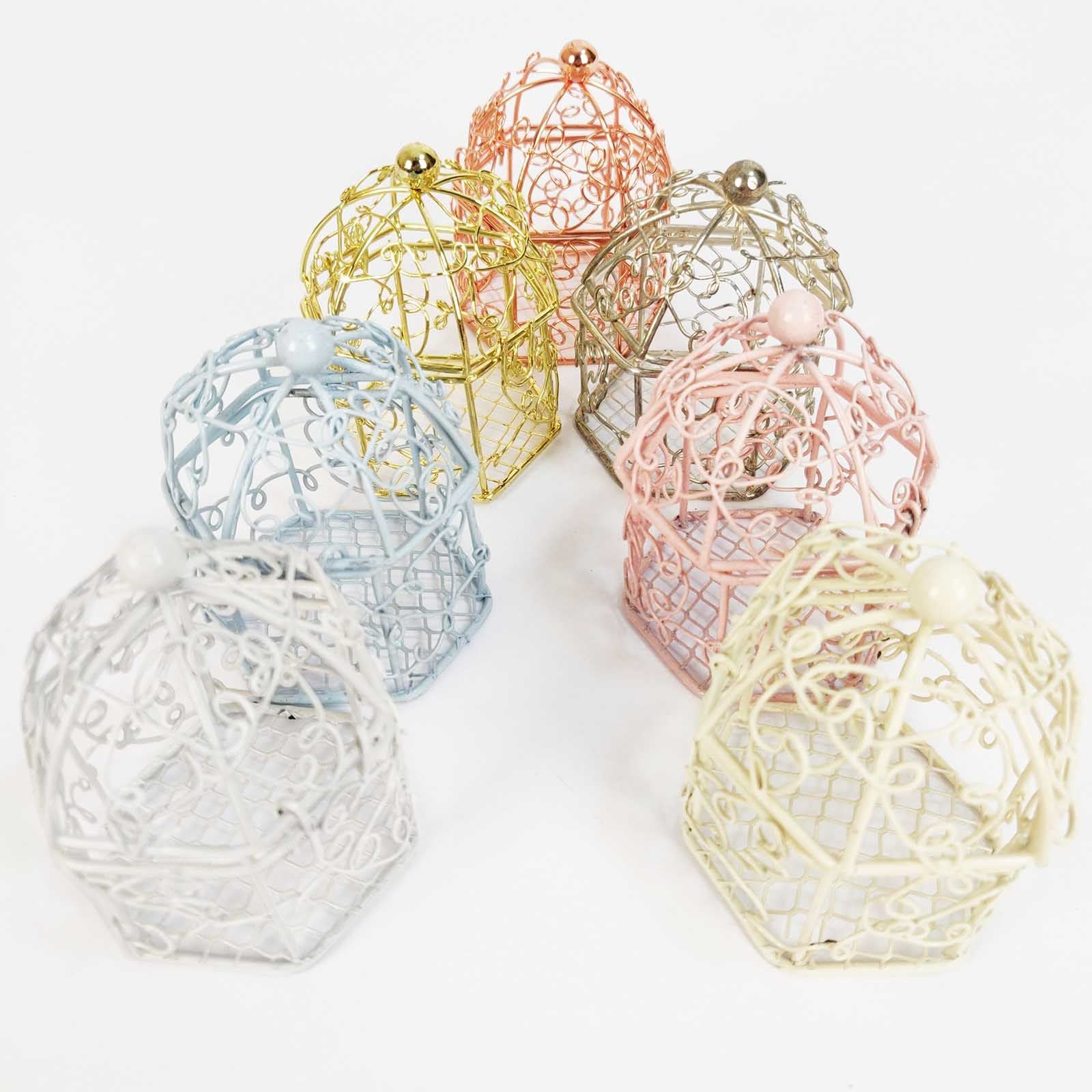 Mini Swirly Bird Cage Favours