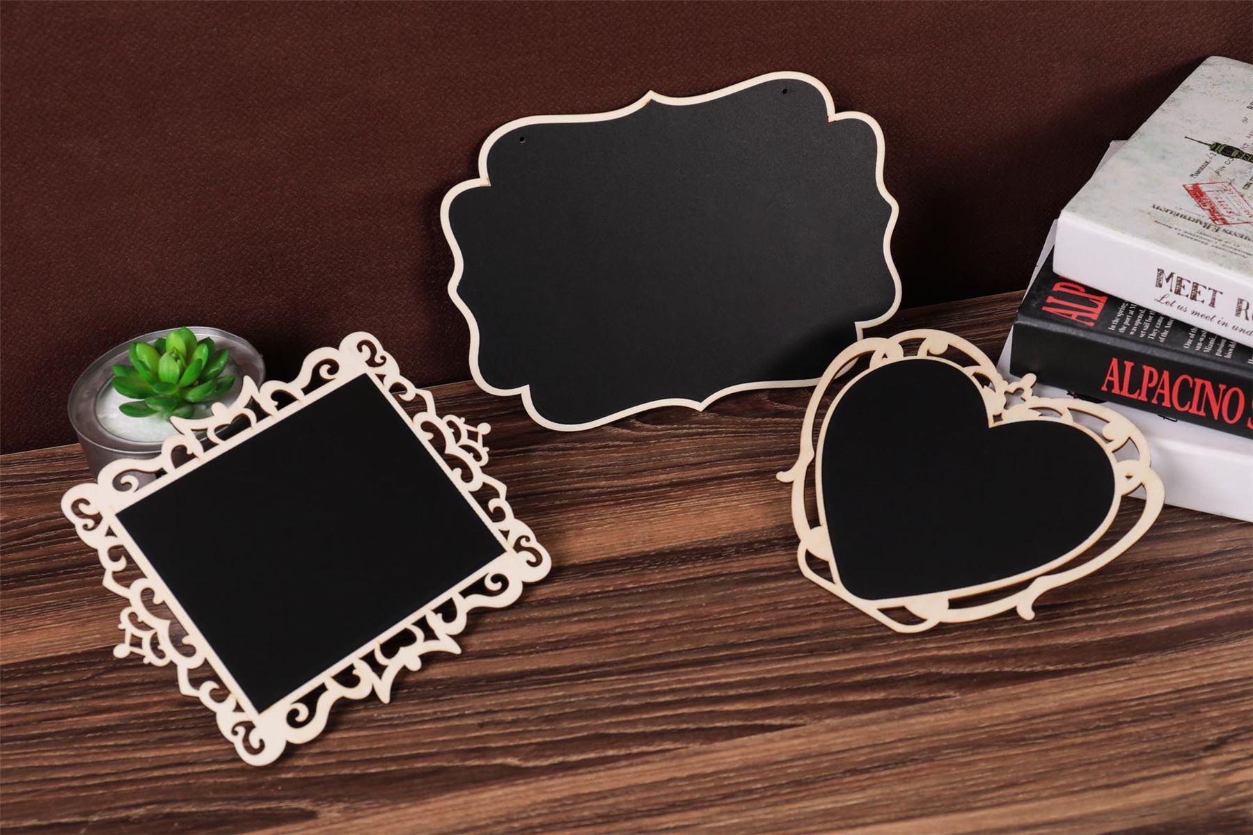 Wooden Chalk Board Decorative Plaques