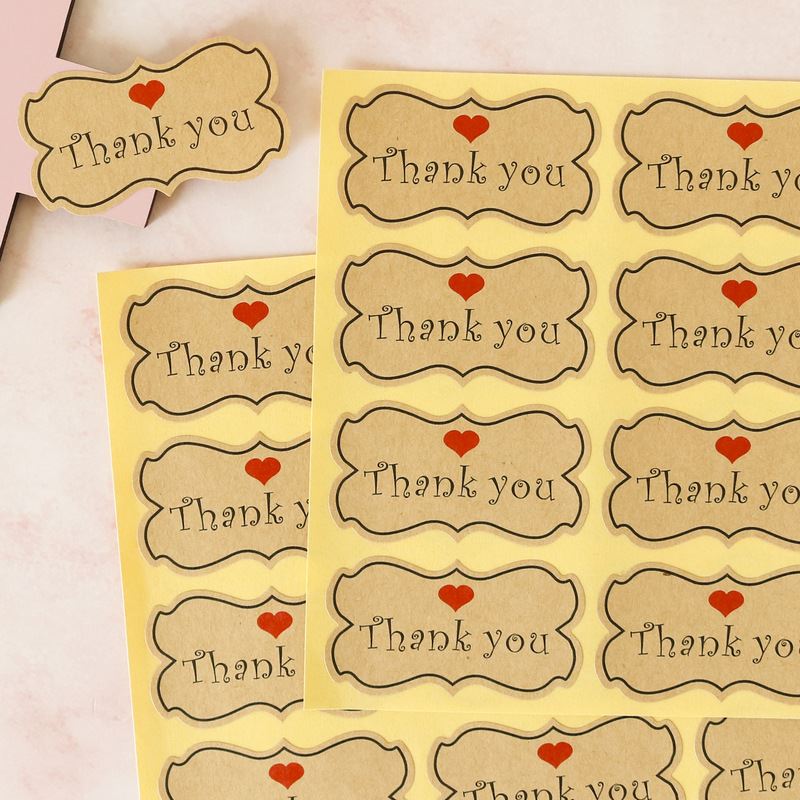 Sticker Sheets - Kraft Paper Scalloped Vintage