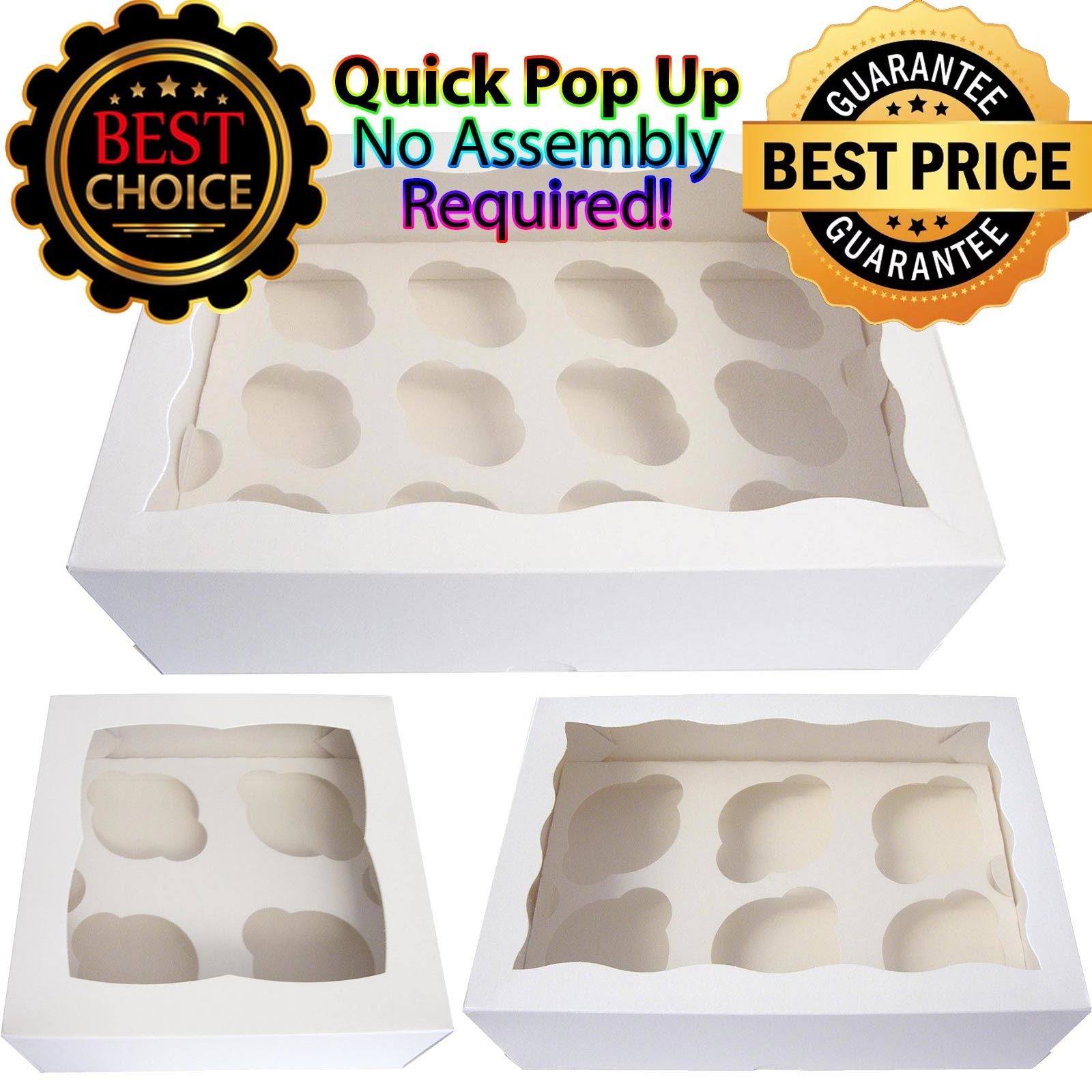 White Cupcake Boxes with Window